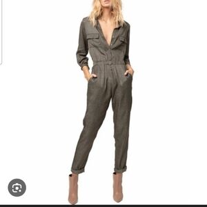 Elegant Charcoal Women's Jumpsuit Size S.AS BY DF